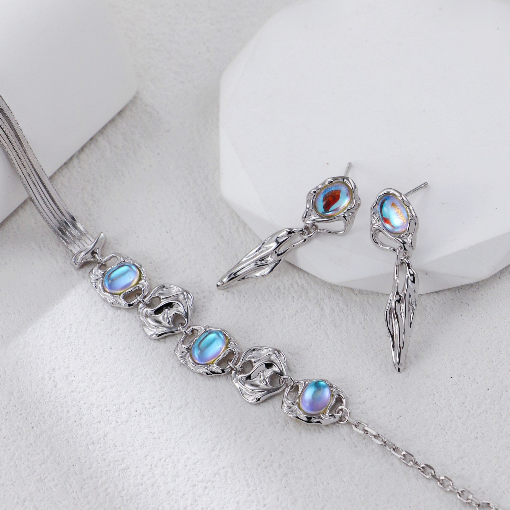 Retro Moonstone Earrings