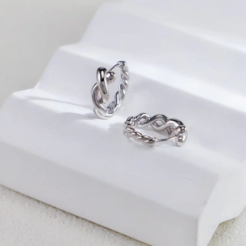 Minimalist Twisted Hoop Earrings