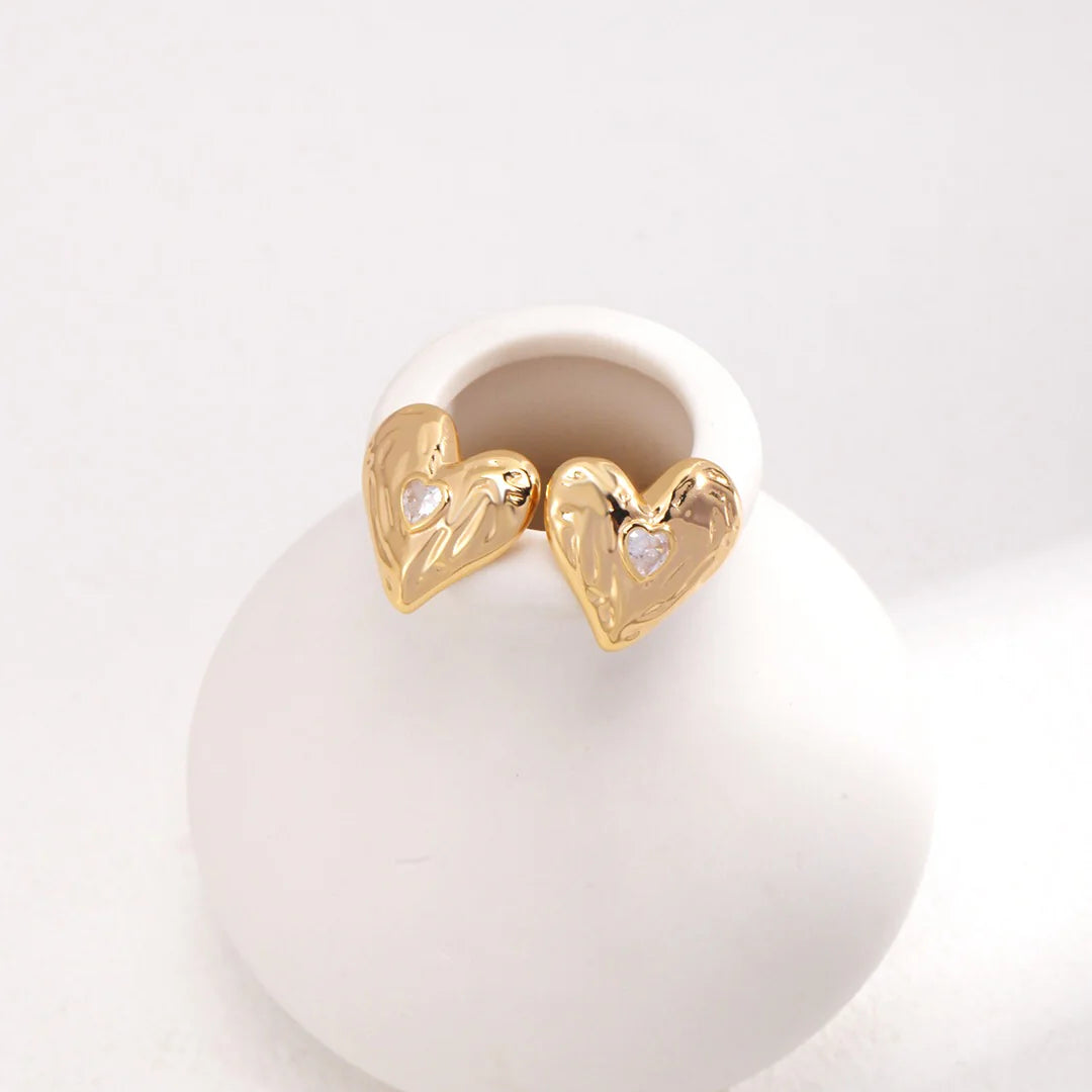 Love Heart Zircon Stud