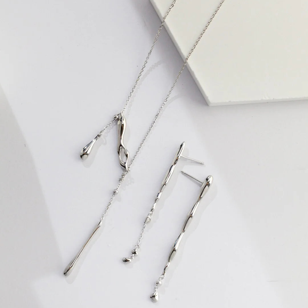 Minimalist Water Droplets Style Necklace