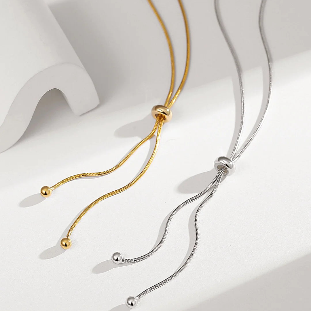 Adjustable Titanium Steel Snake Bone Chain Necklace