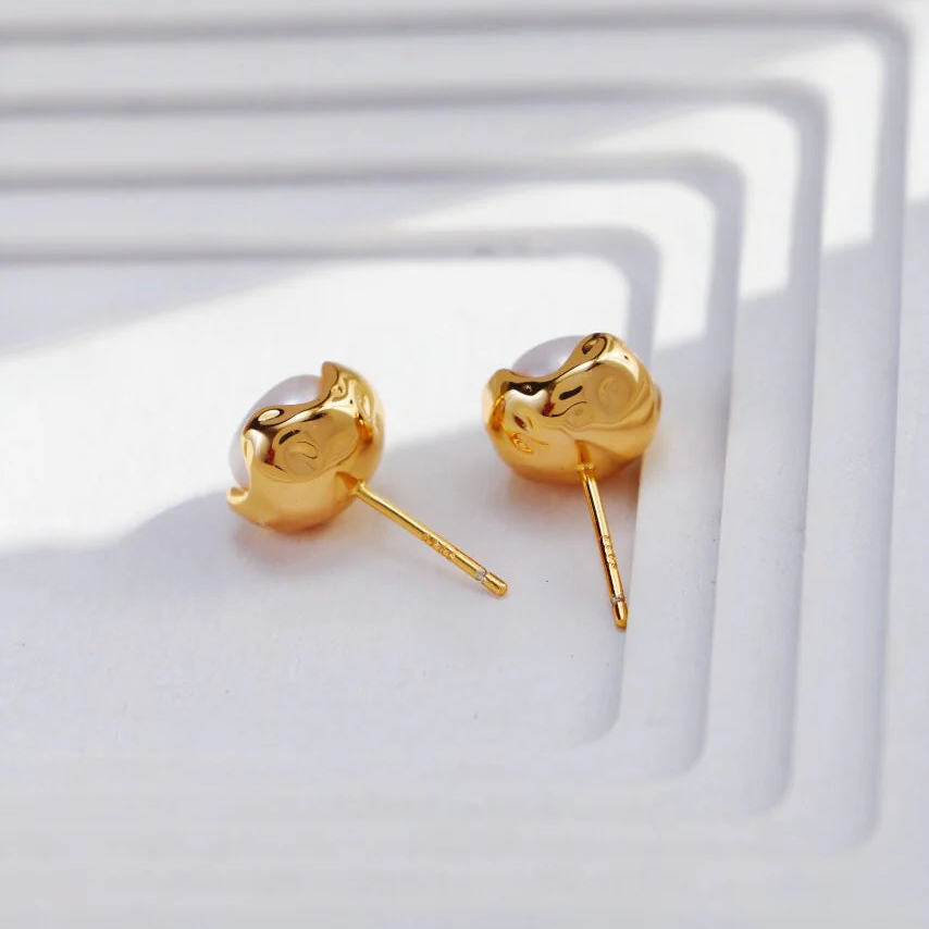 Minimalist Pearl Stud Earrings