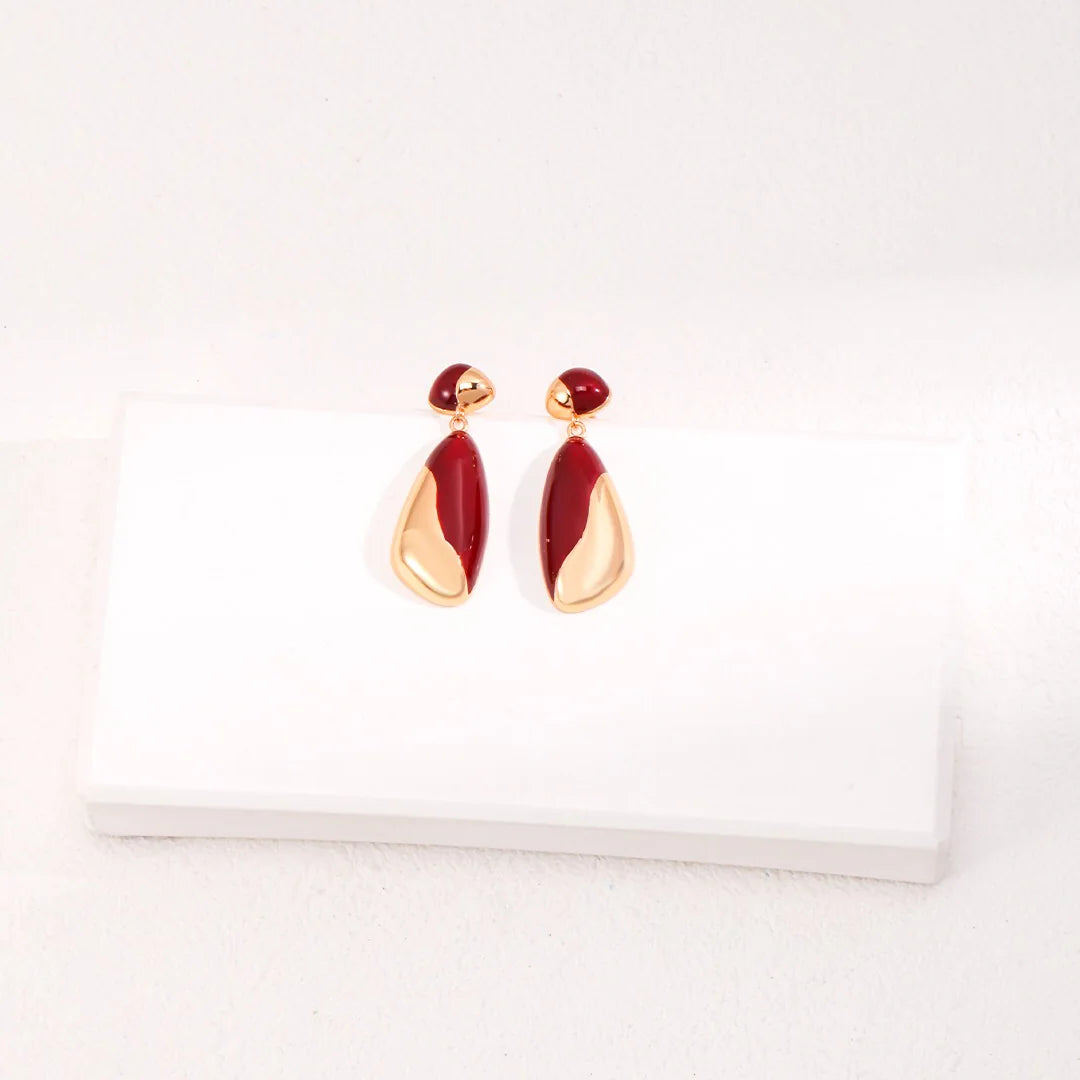 Minimalist Style Drip Glaze Earrings