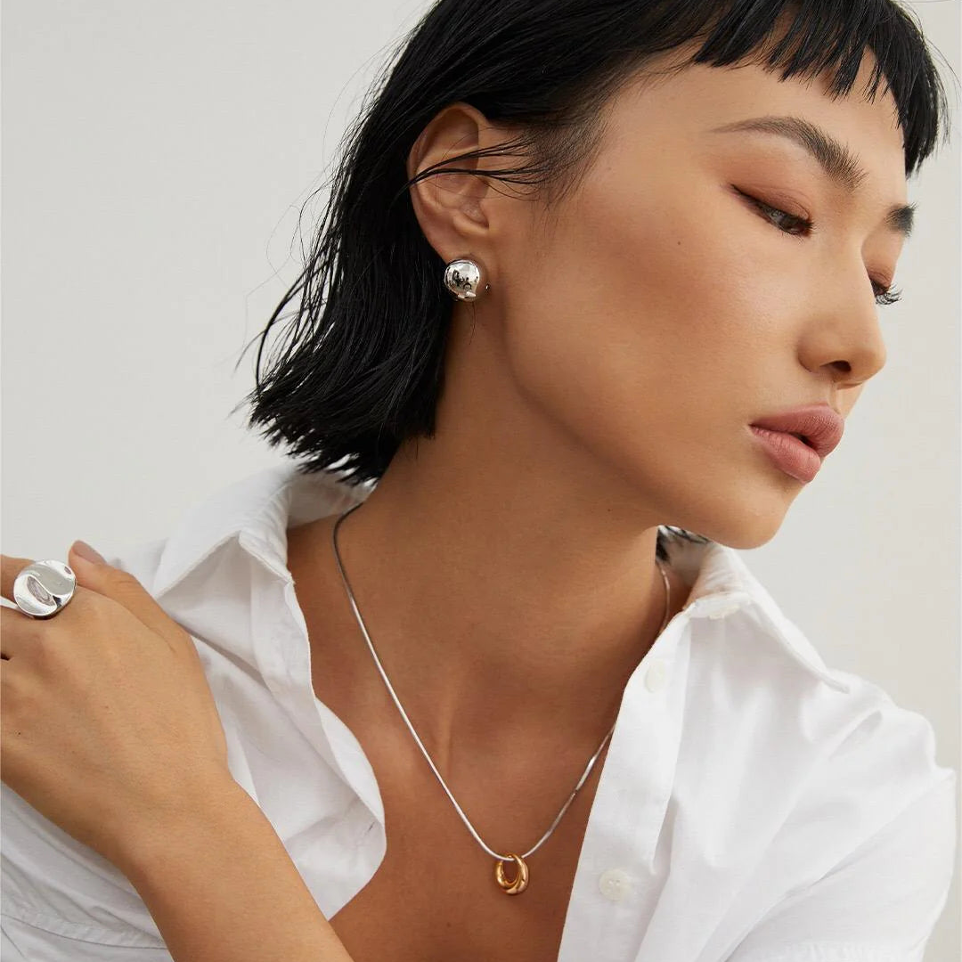 Minimalist Round Ball Earrings