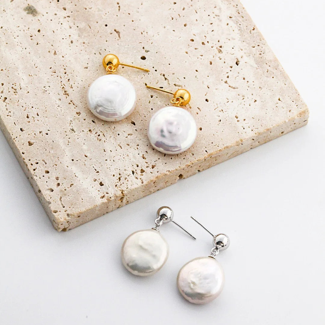 Baroque Pearl Chunky Irregular Drop Earrings