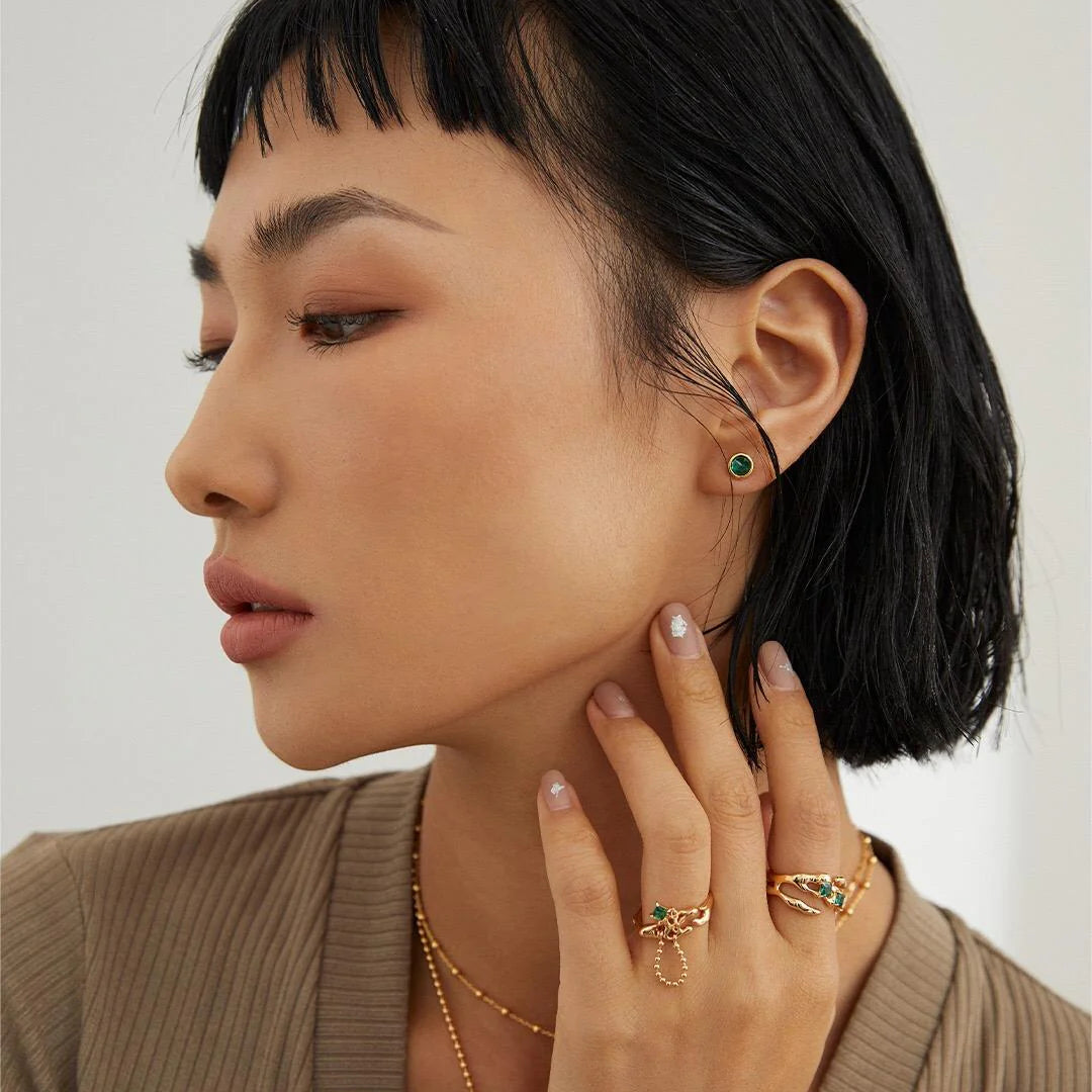 Synthetic Green Spinel Open Ring