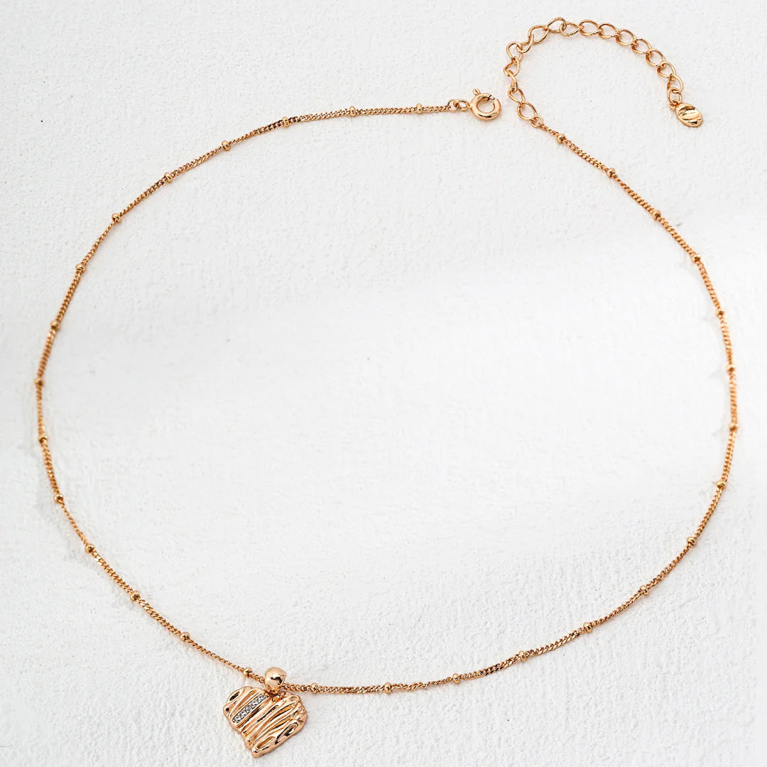 Simple Heart-Shaped Zircon Necklace