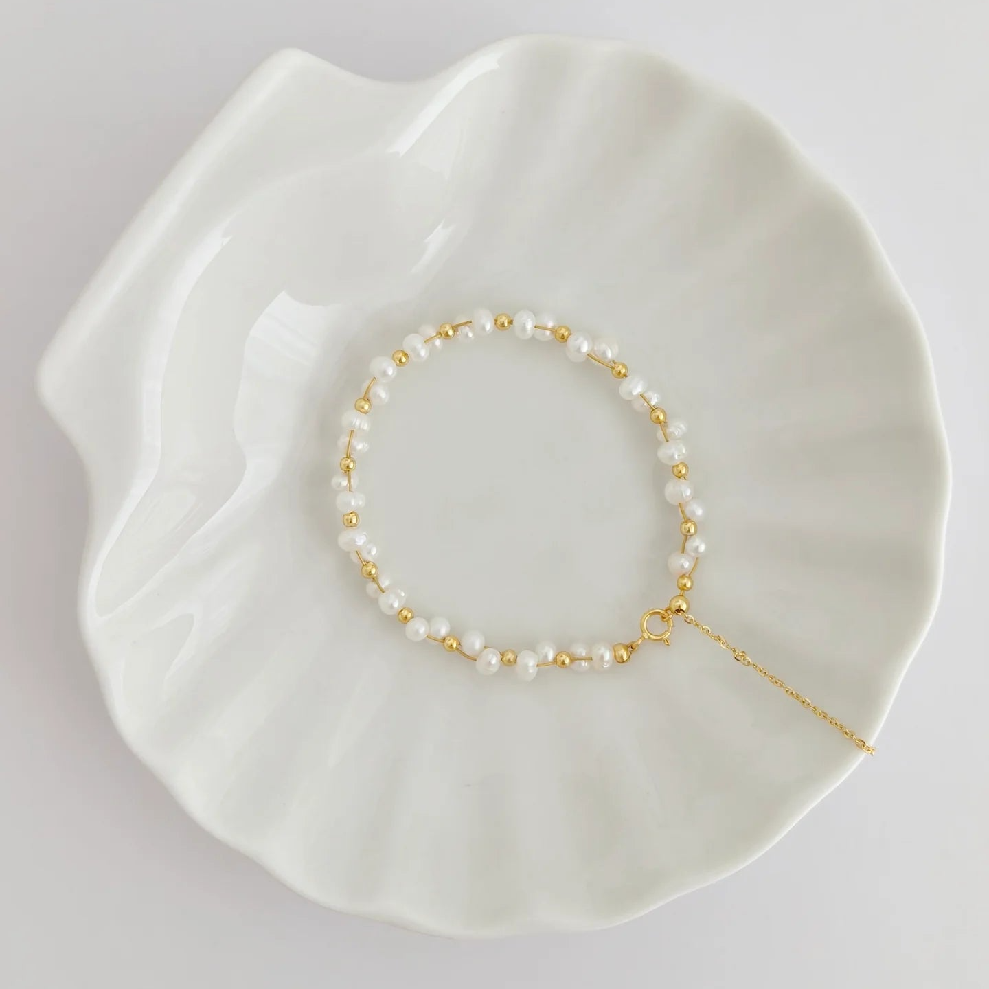 Baby's Breath Pearl Bracelet