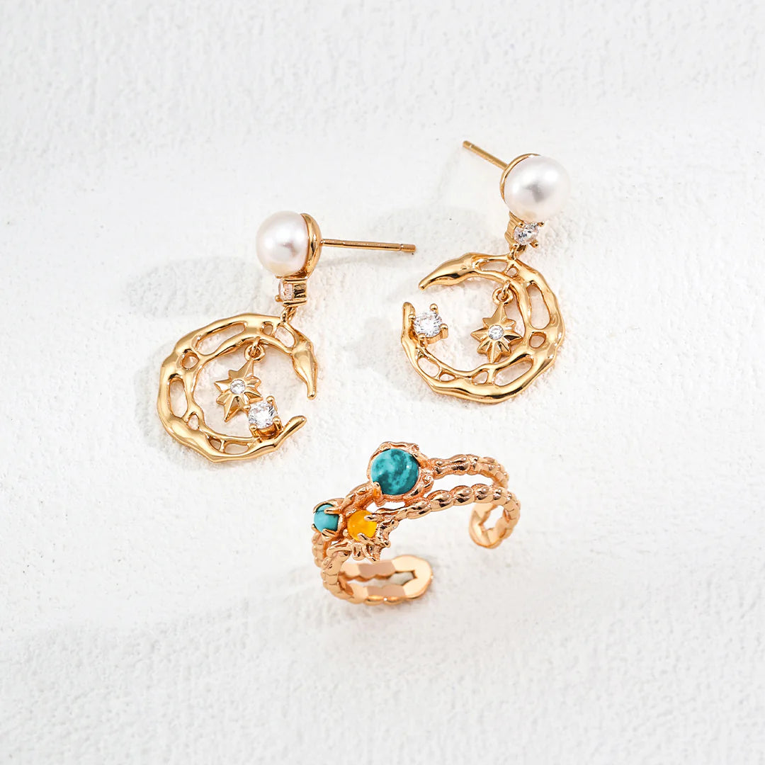 Synthetic Turquoise Open Ring