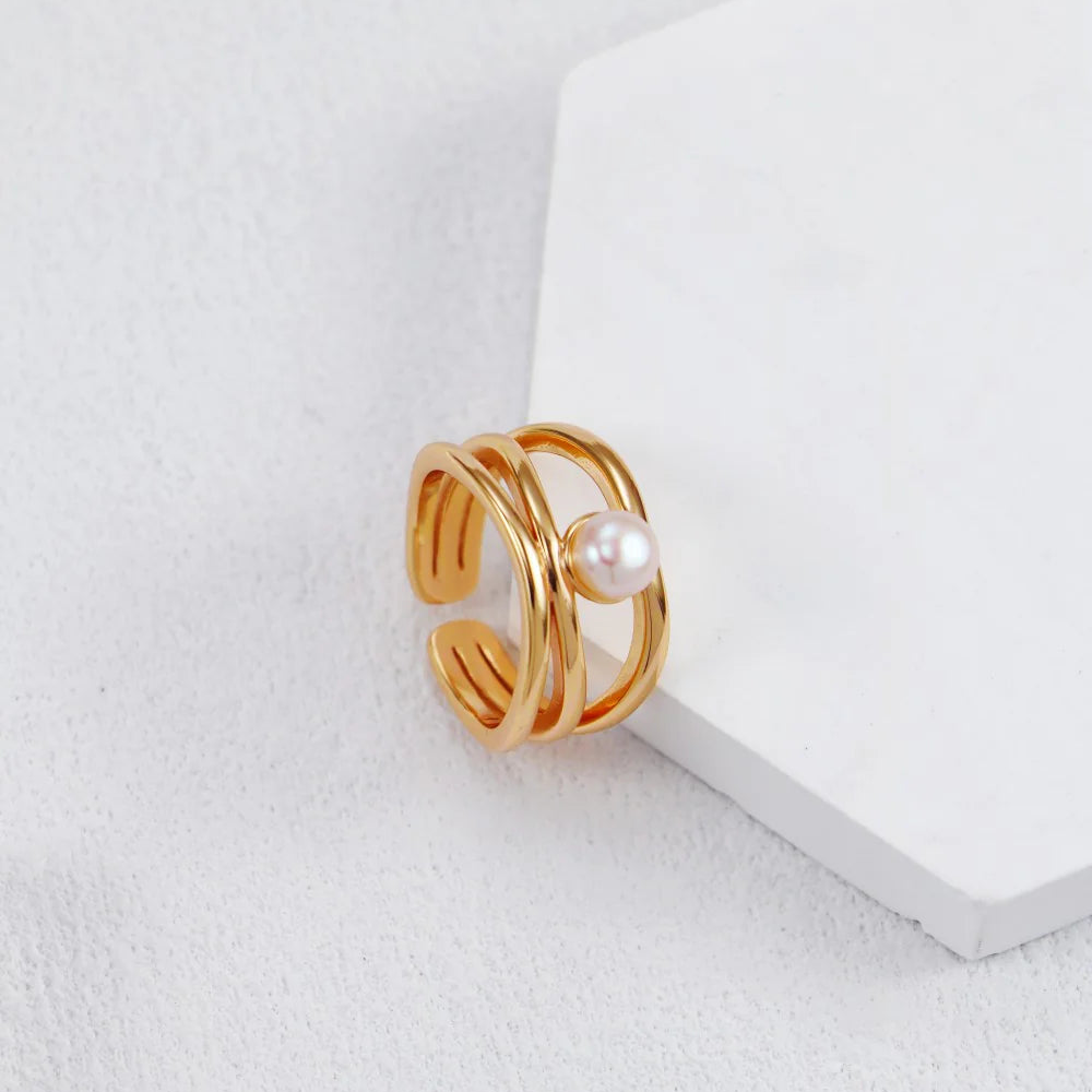 Minimalist Pearl Ring
