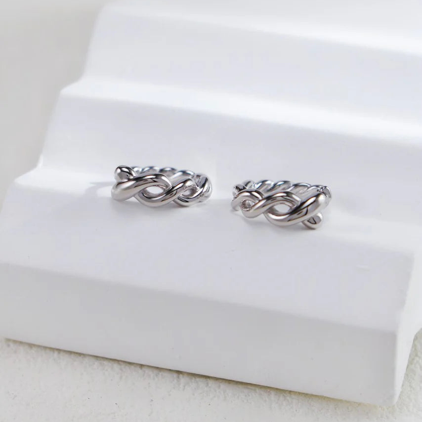 Minimalist Twisted Hoop Earrings