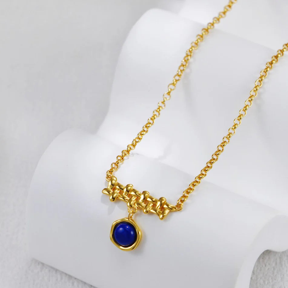Lapis Lazuli Braided Necklace