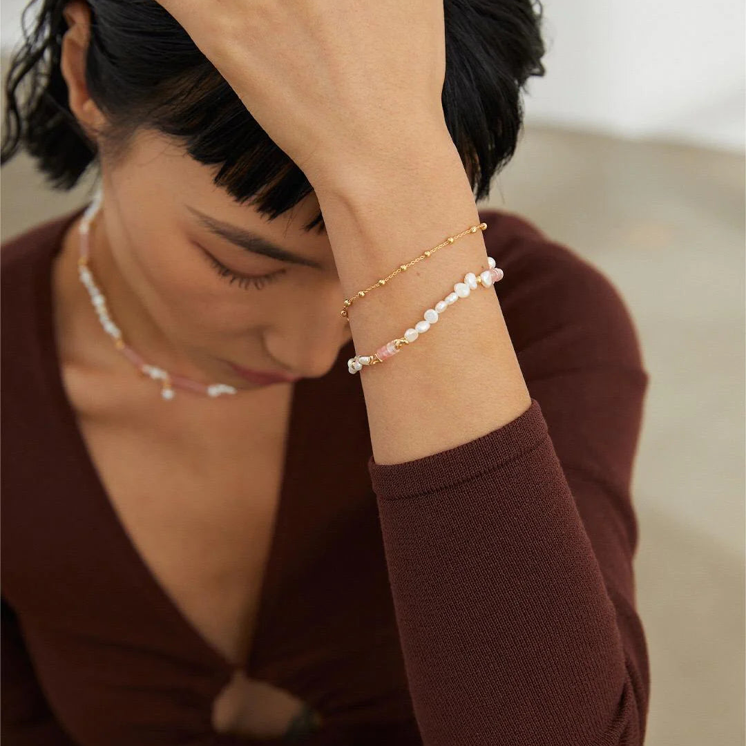 Gold Bead Chain Bracelet