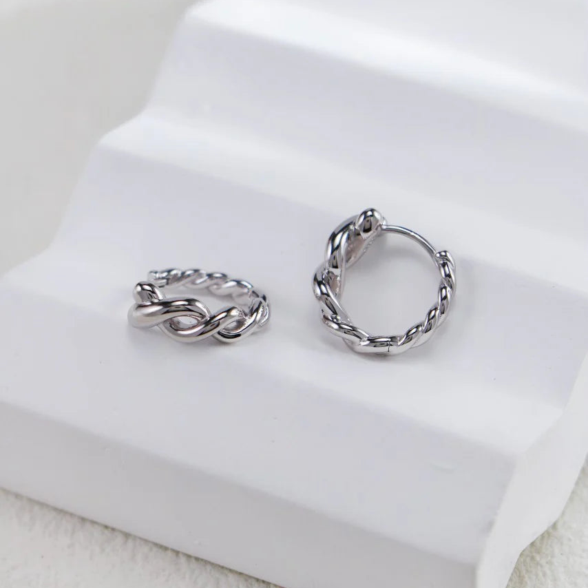 Minimalist Twisted Hoop Earrings