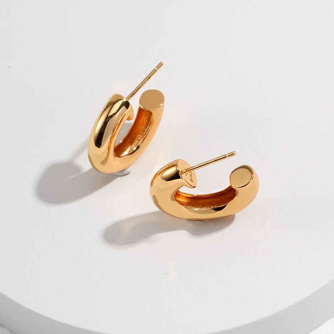 Minimalist Chunky Hoop Earrings