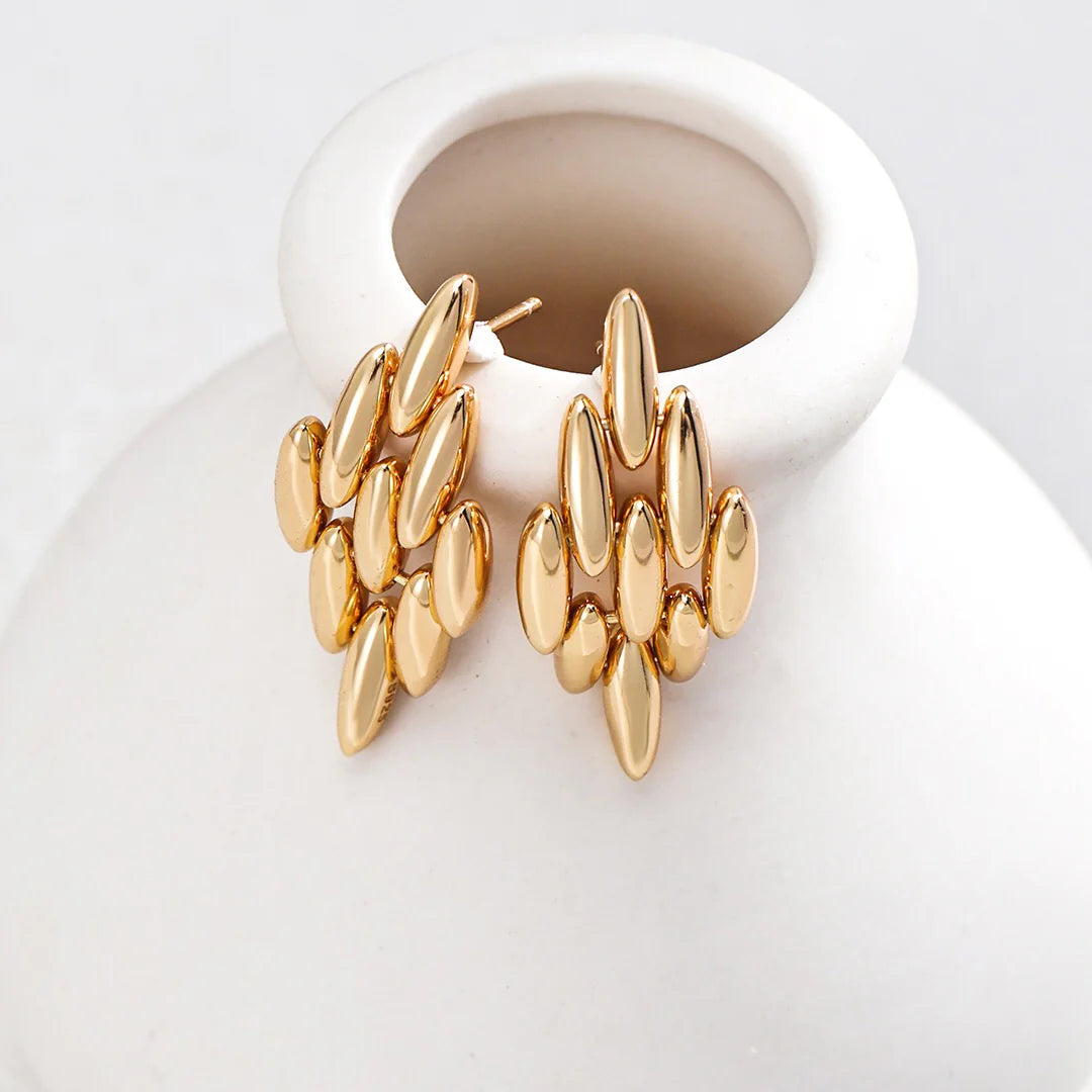 Oval Wheat Earrings