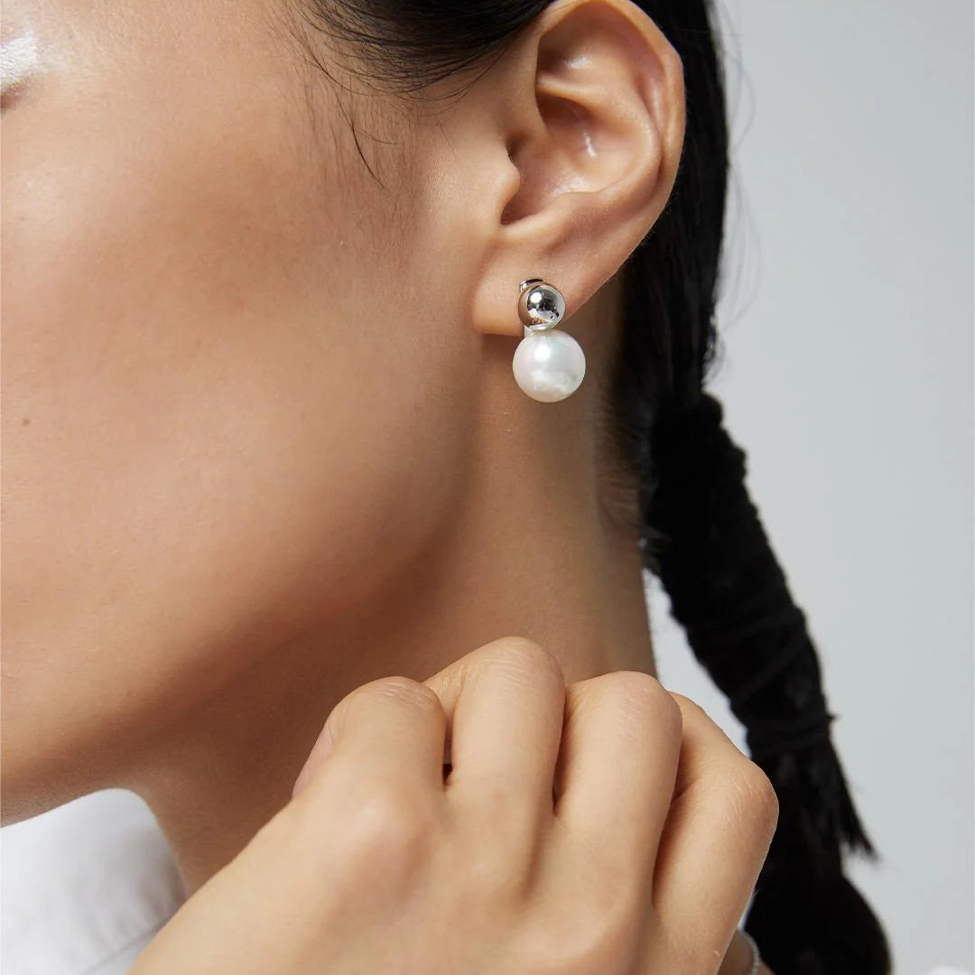 Simple Elegant Pearl Drop Earrings