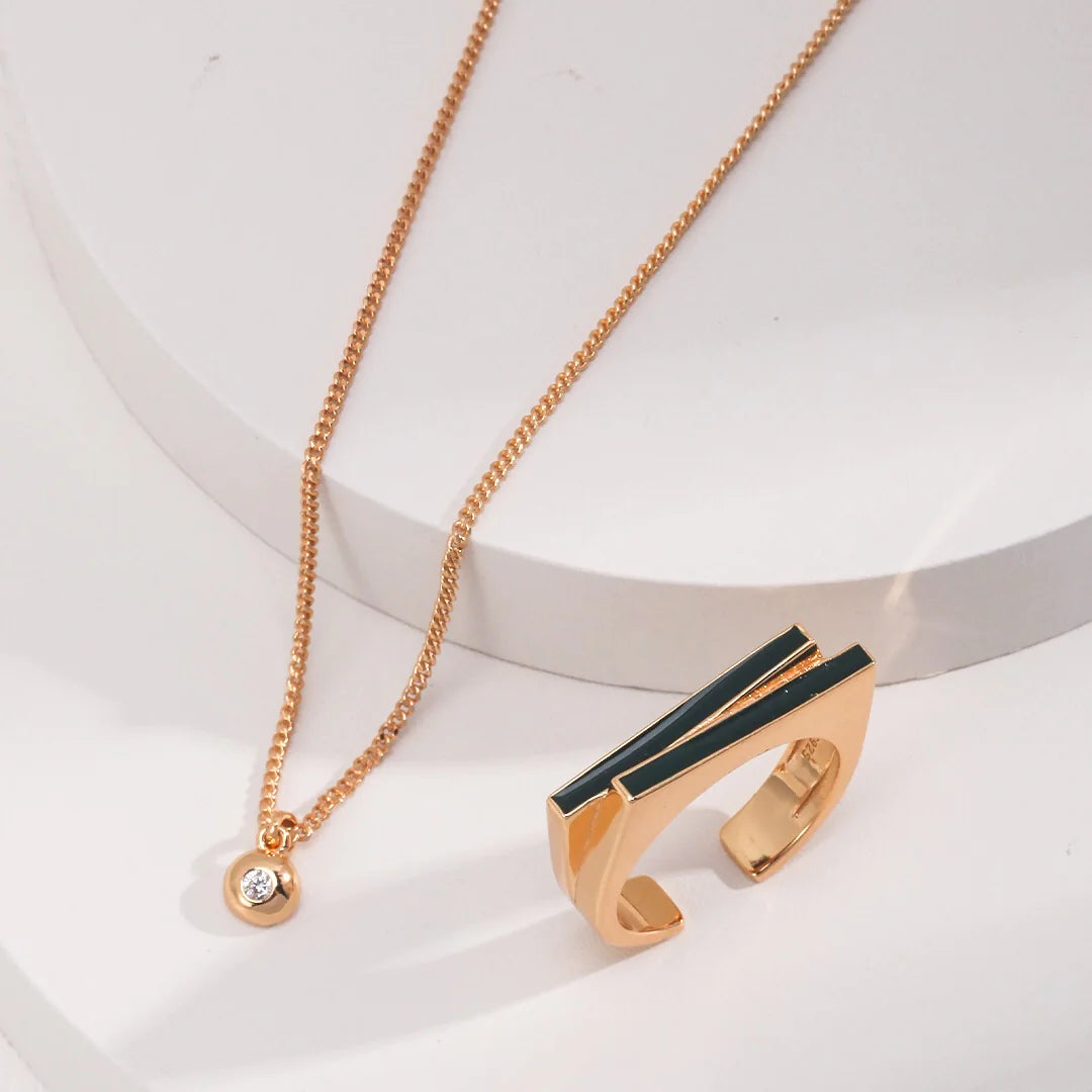 Sterling Silver Zircon Necklace