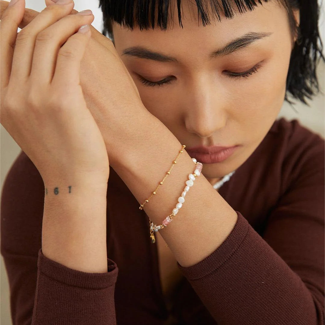 Gold Bead Chain Bracelet