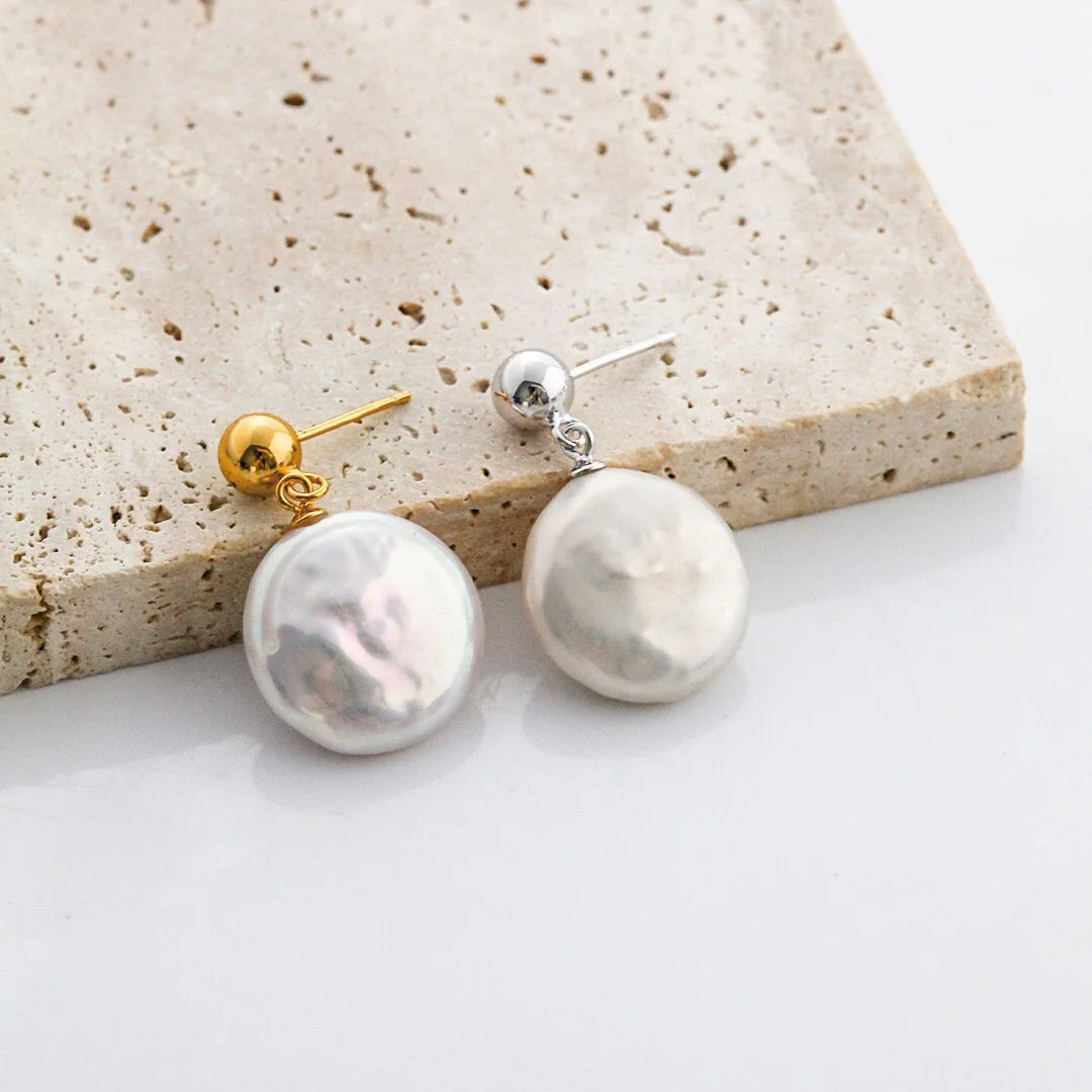 Baroque Pearl Chunky Irregular Drop Earrings