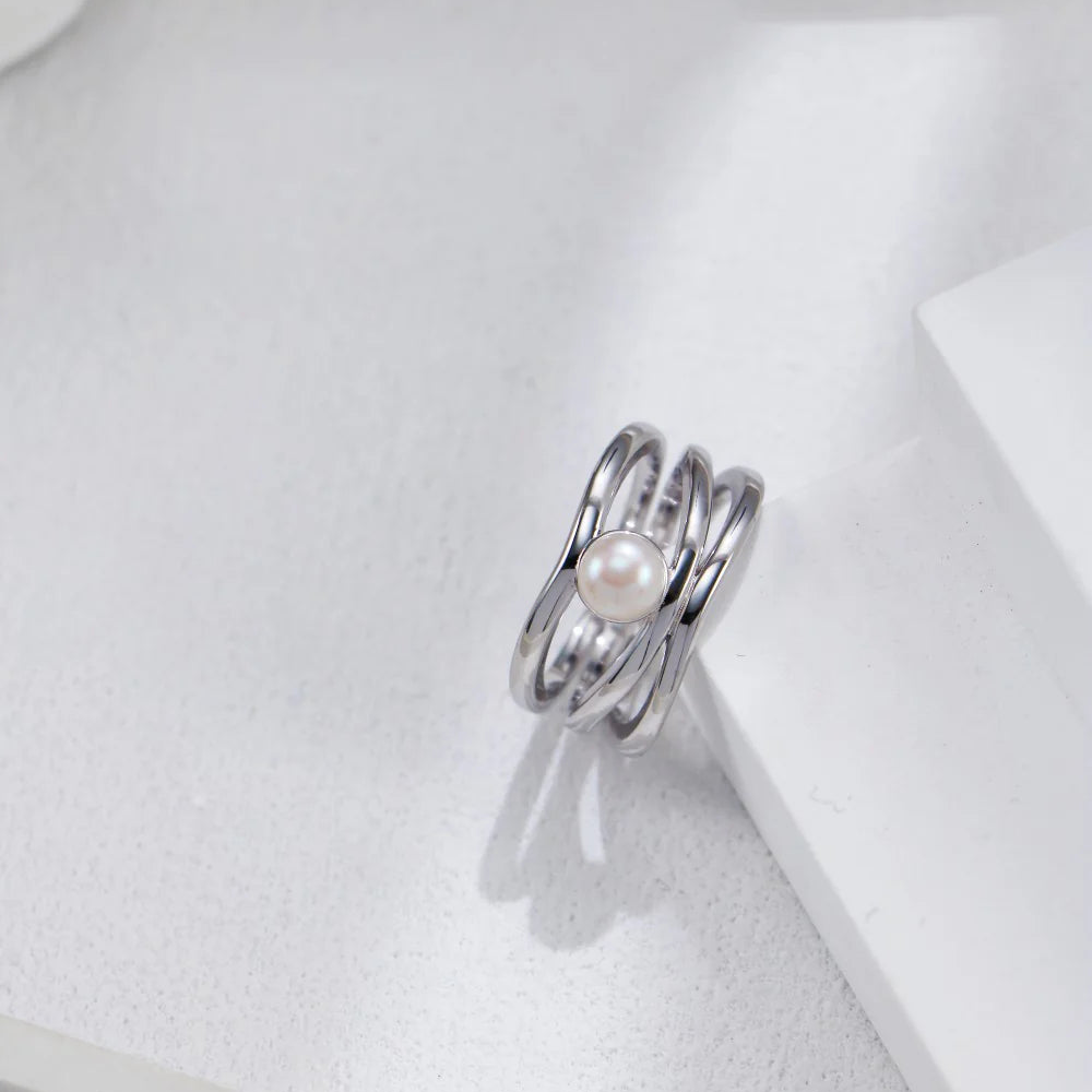 Minimalist Pearl Ring
