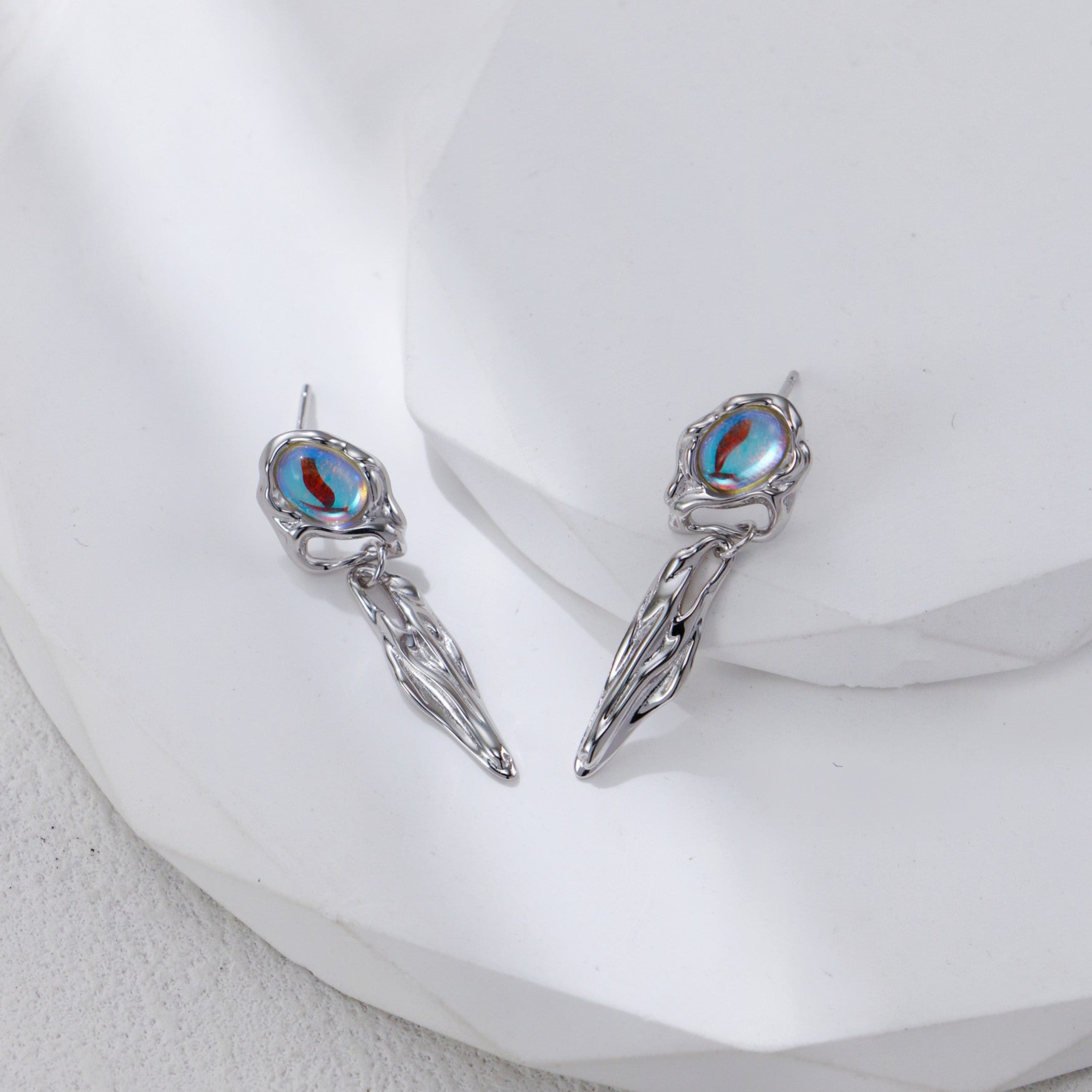 Retro Moonstone Earrings