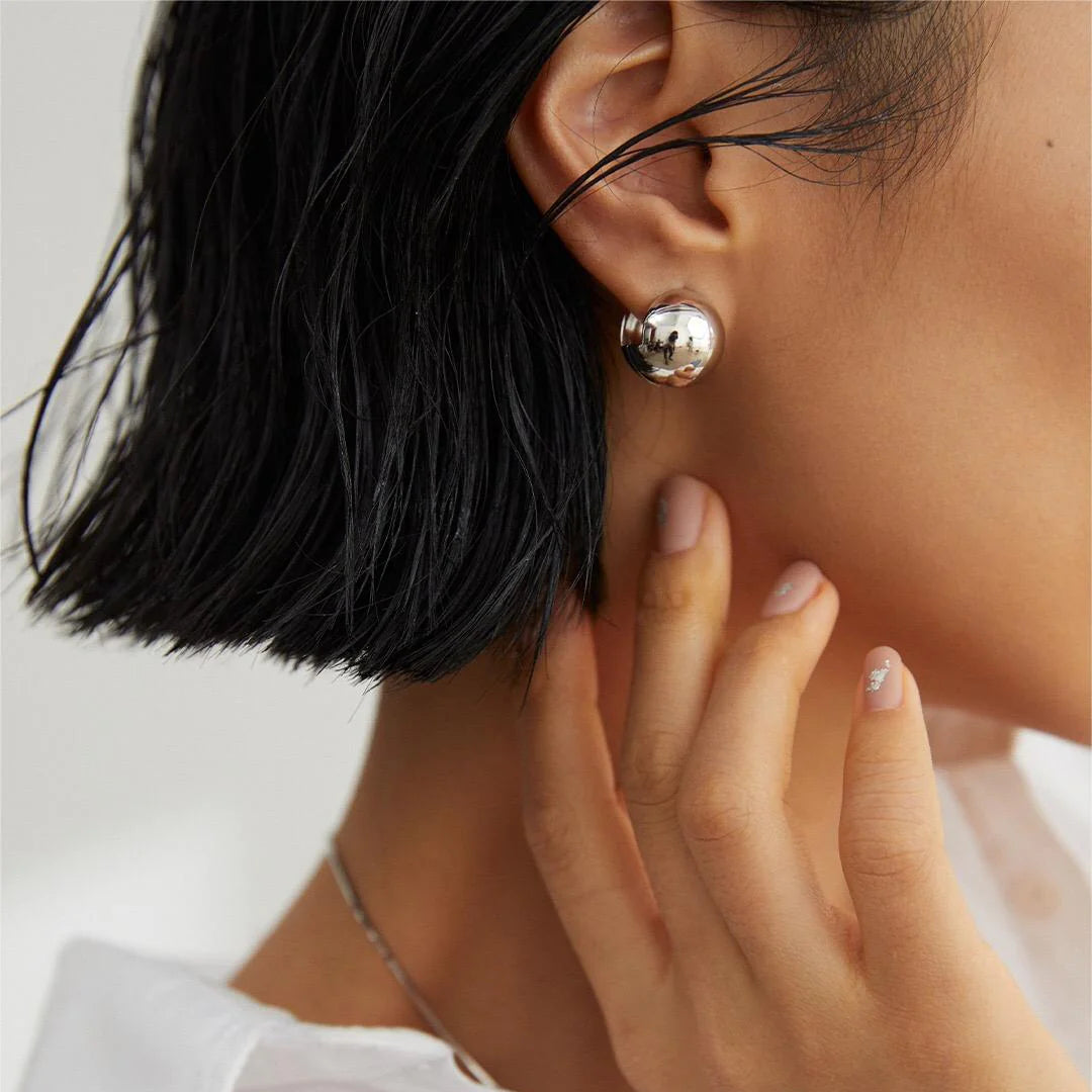 Minimalist Round Ball Earrings