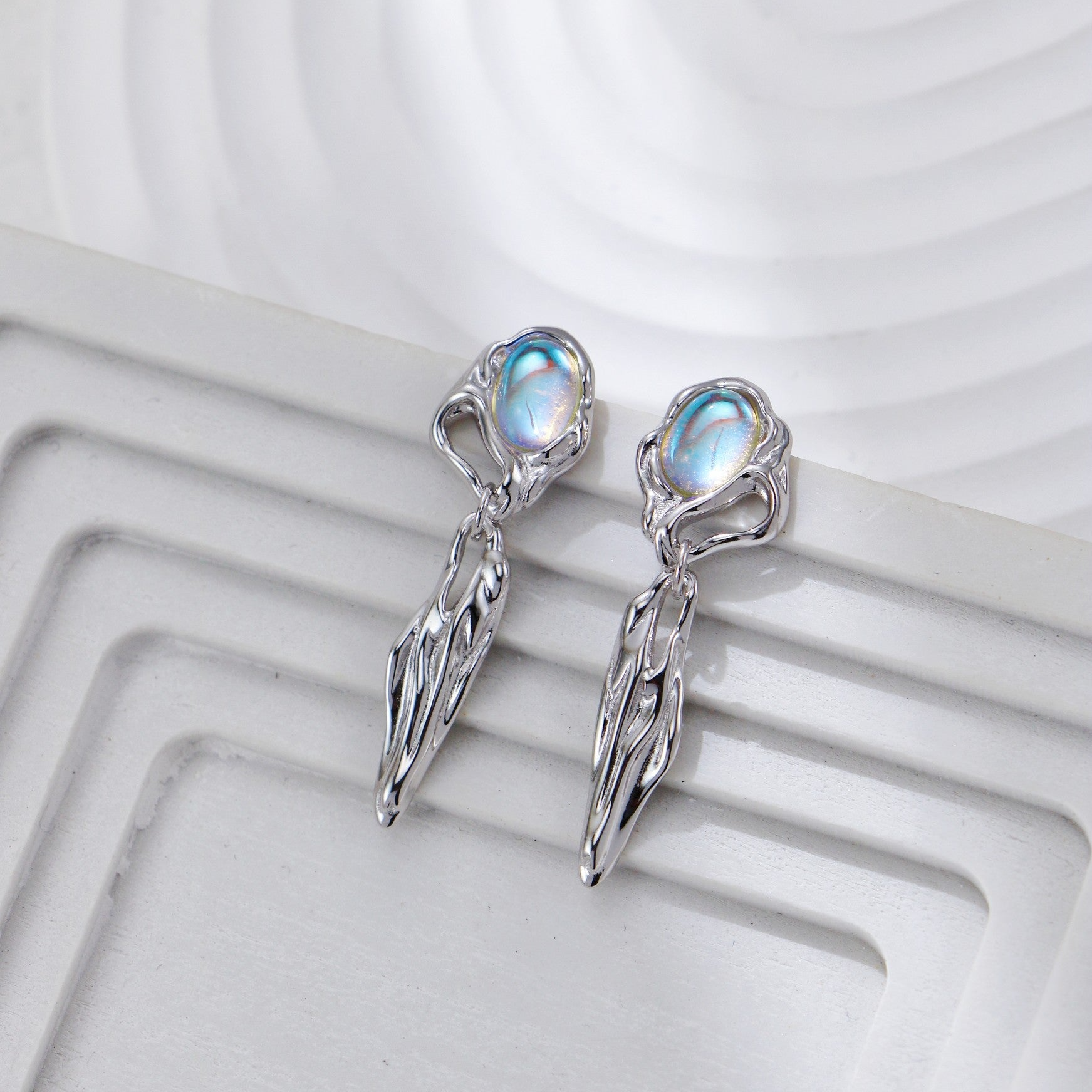 Retro Moonstone Earrings