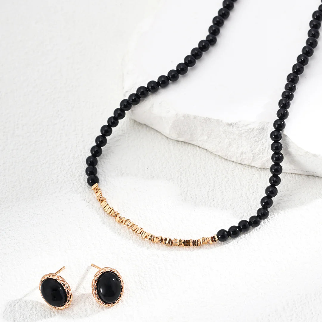 Minimalist Black Onyx Earrings