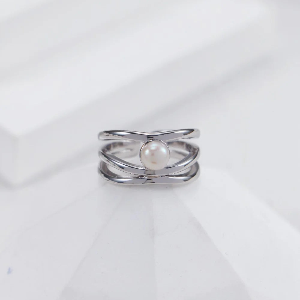 Minimalist Pearl Ring