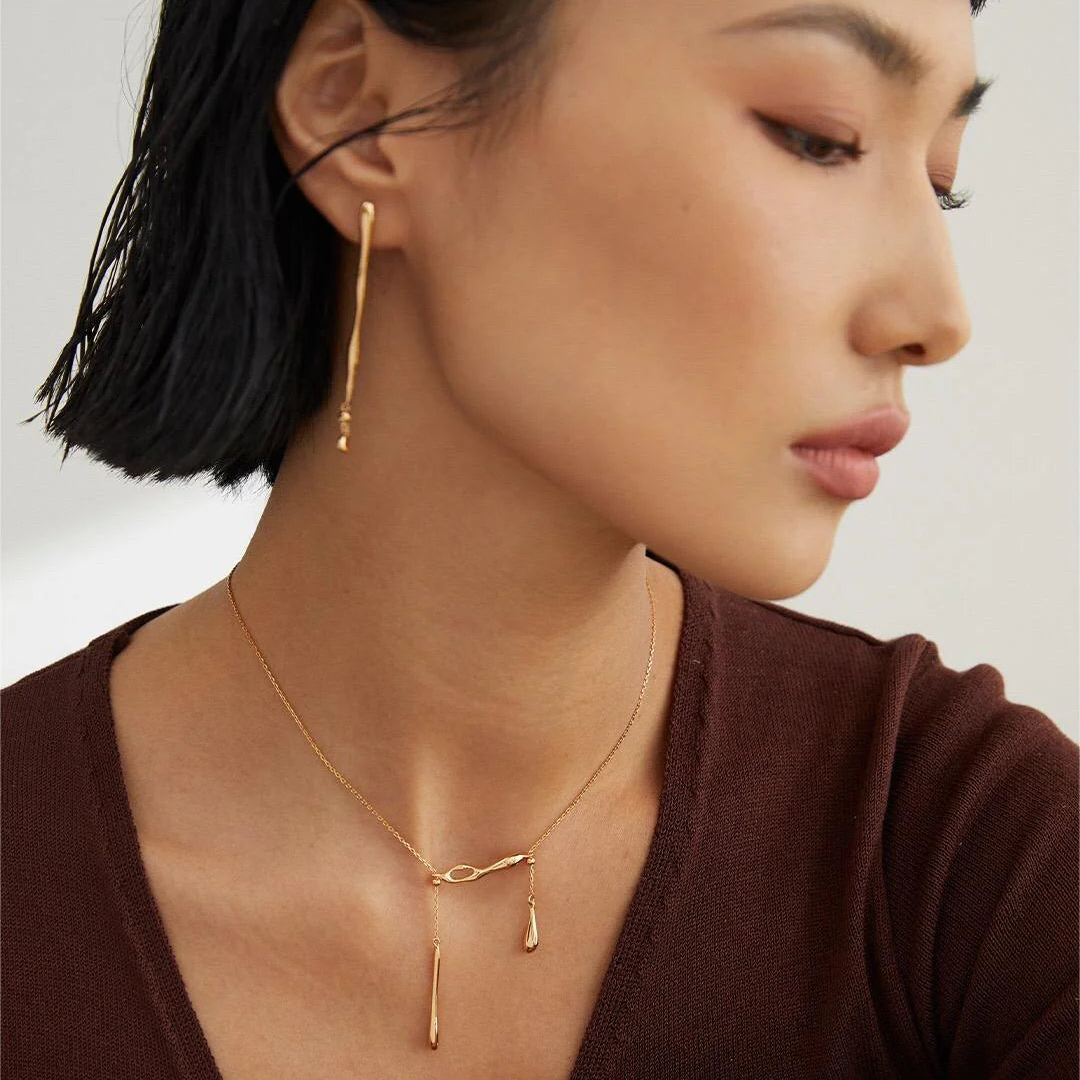 Minimalist Water Droplets Style Necklace