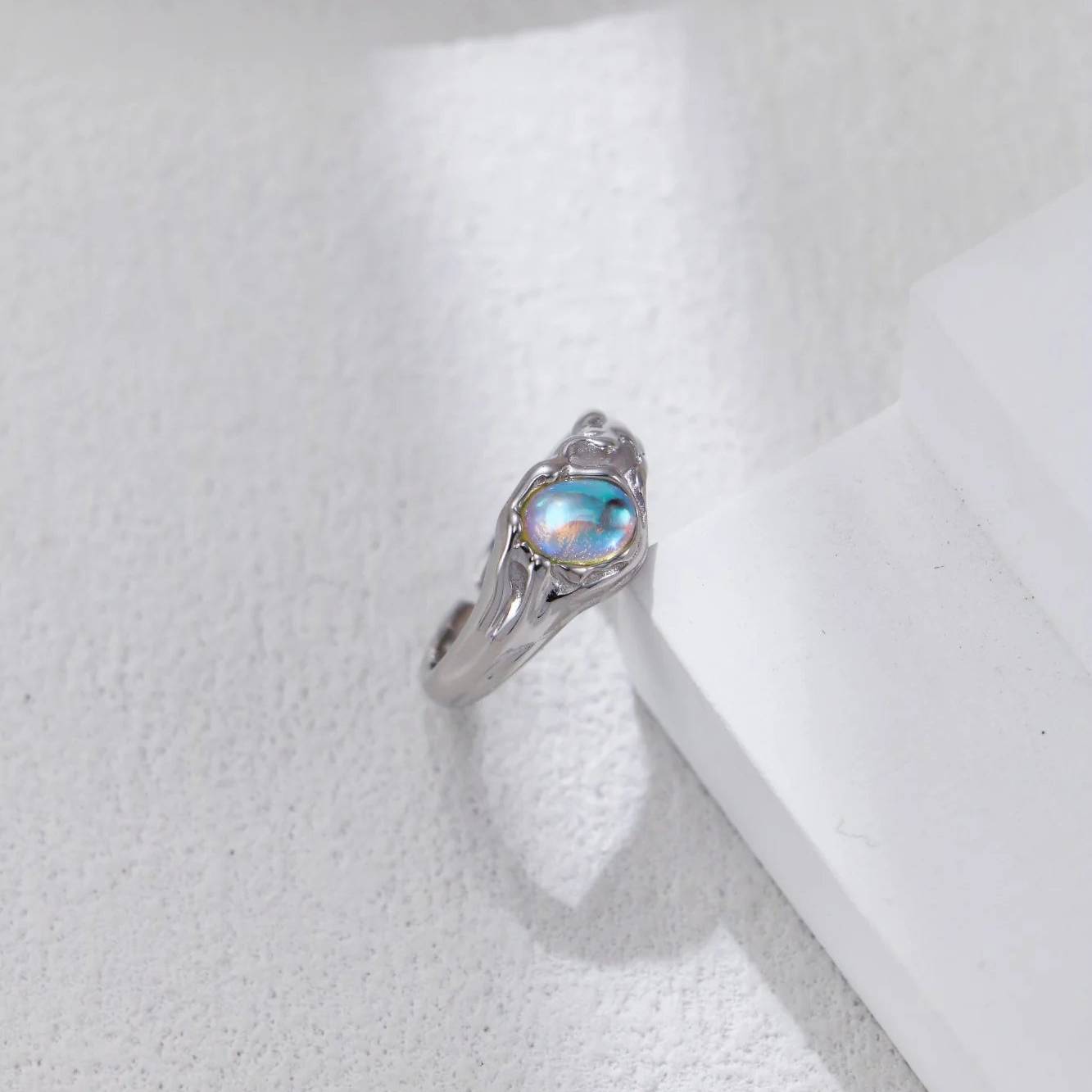 Minimalist Moon Stone Ring
