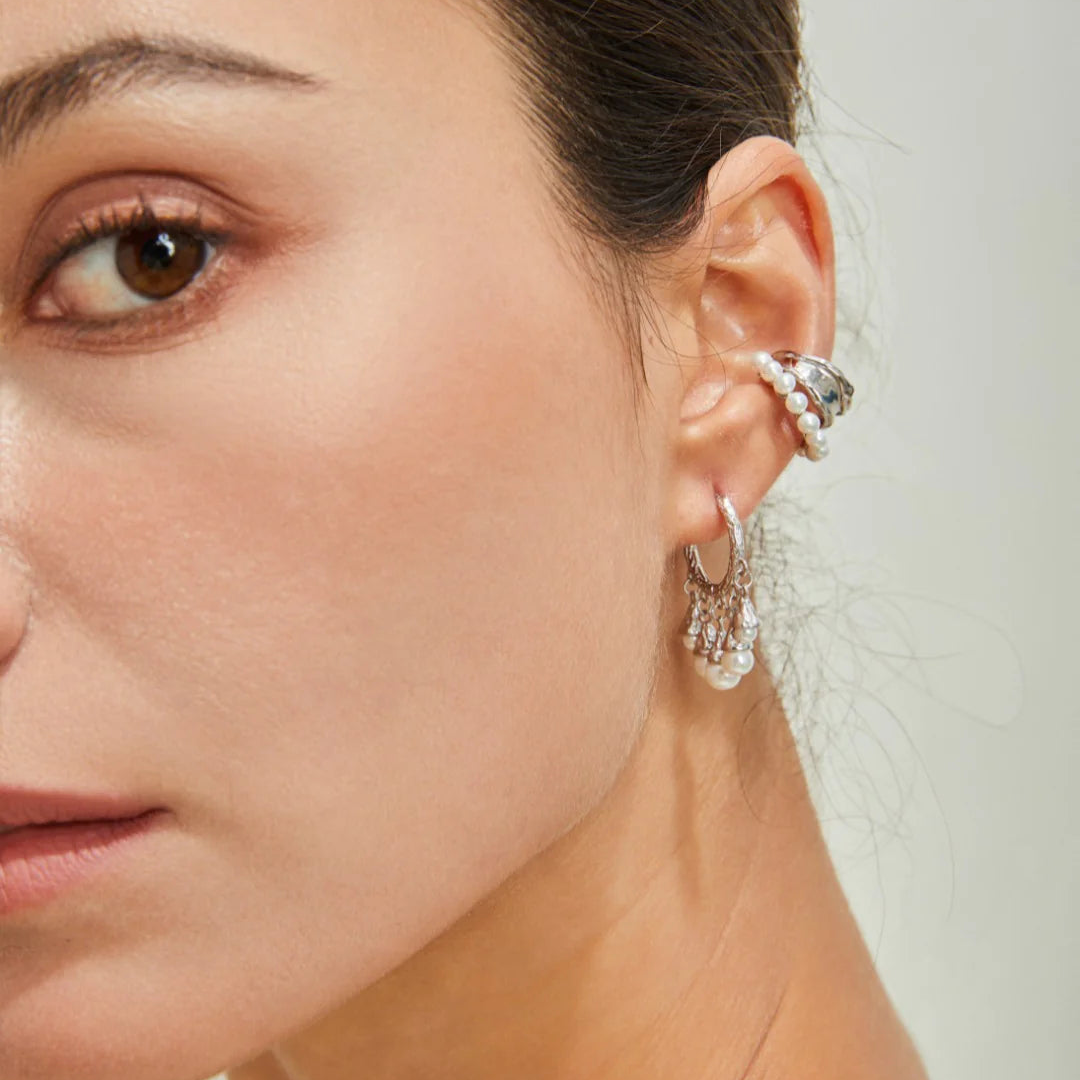Minimalist Shell Beads Earrings