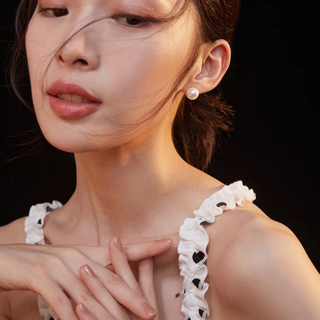 Pure Freshwater Pearl Stud Earrings