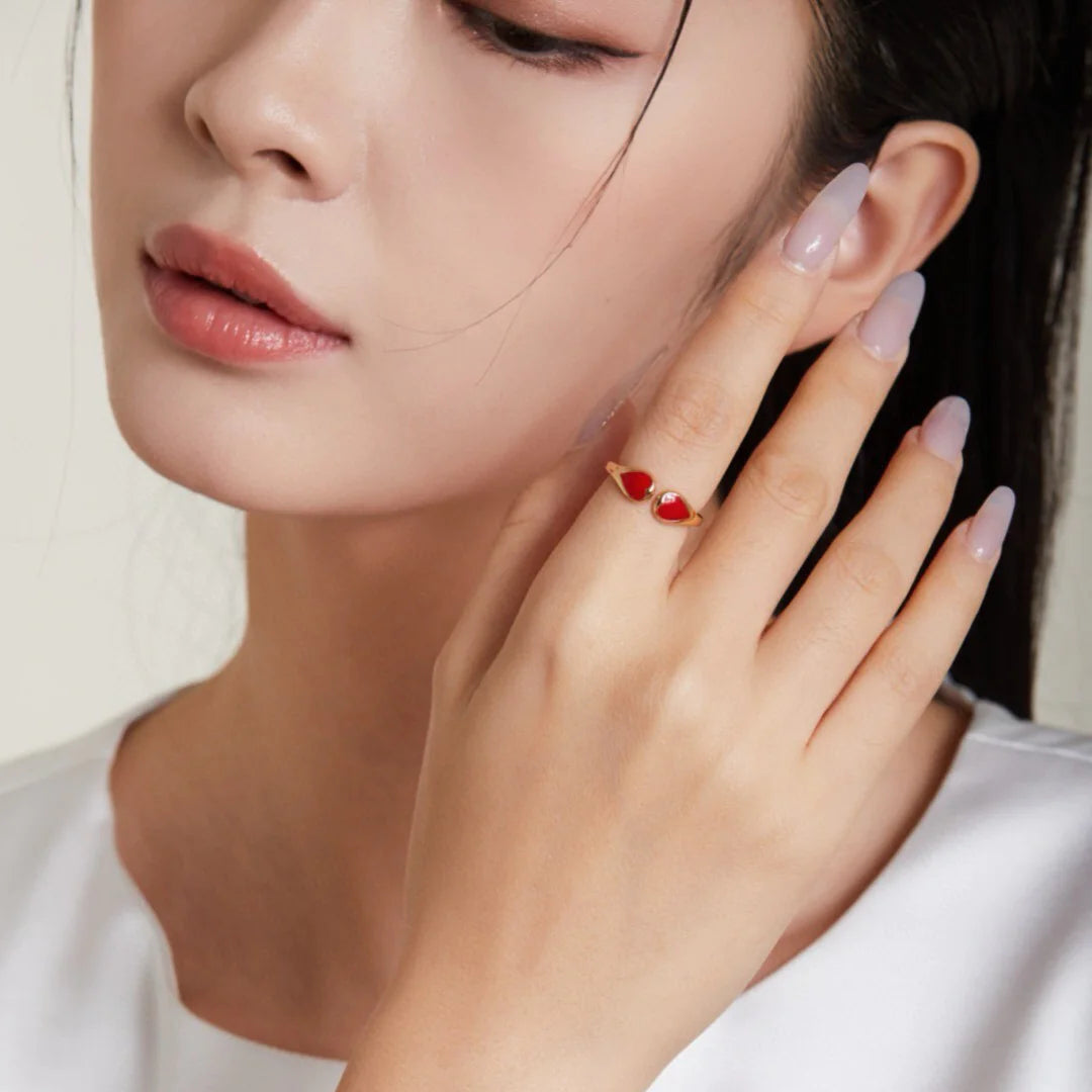 Red Heart Shaped Ring