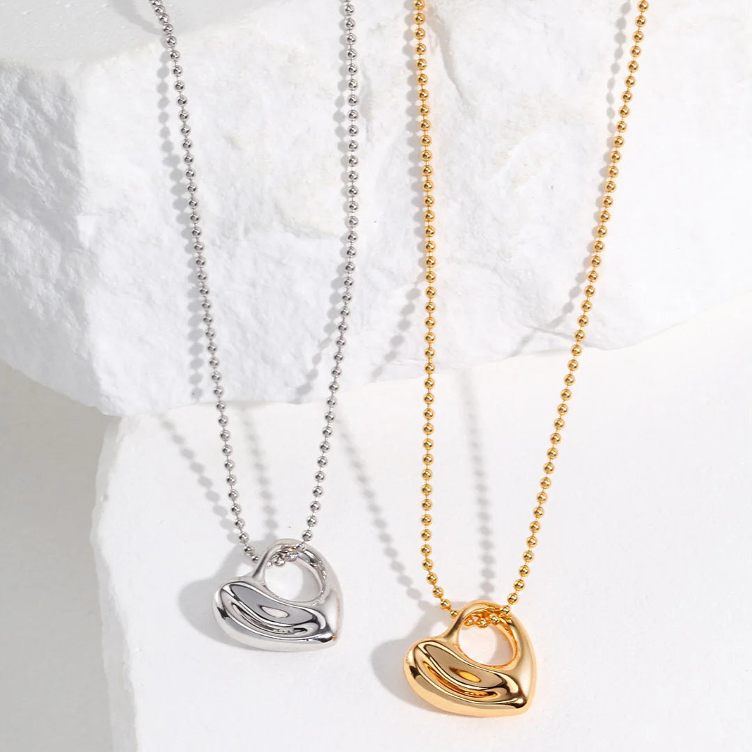 Irregular Hollow Heart Necklace