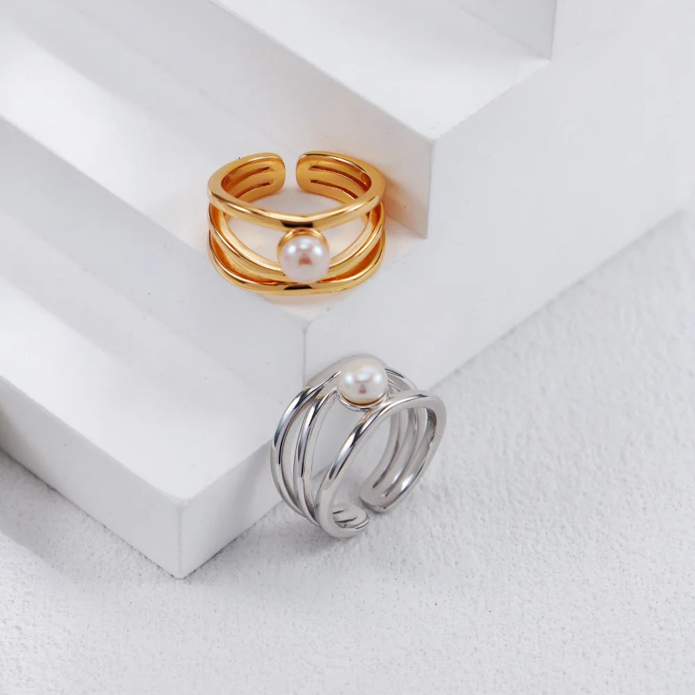 Minimalist Pearl Ring