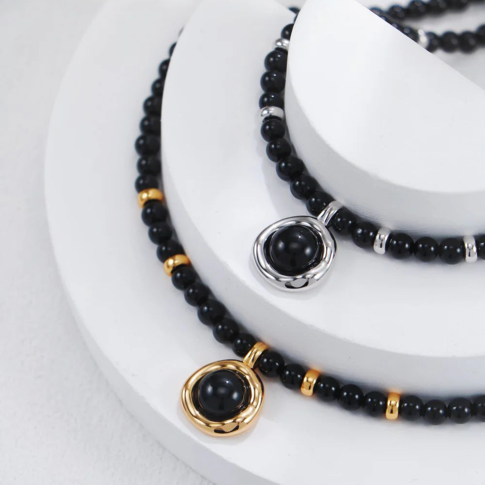 Black Onyx Pendant Necklace