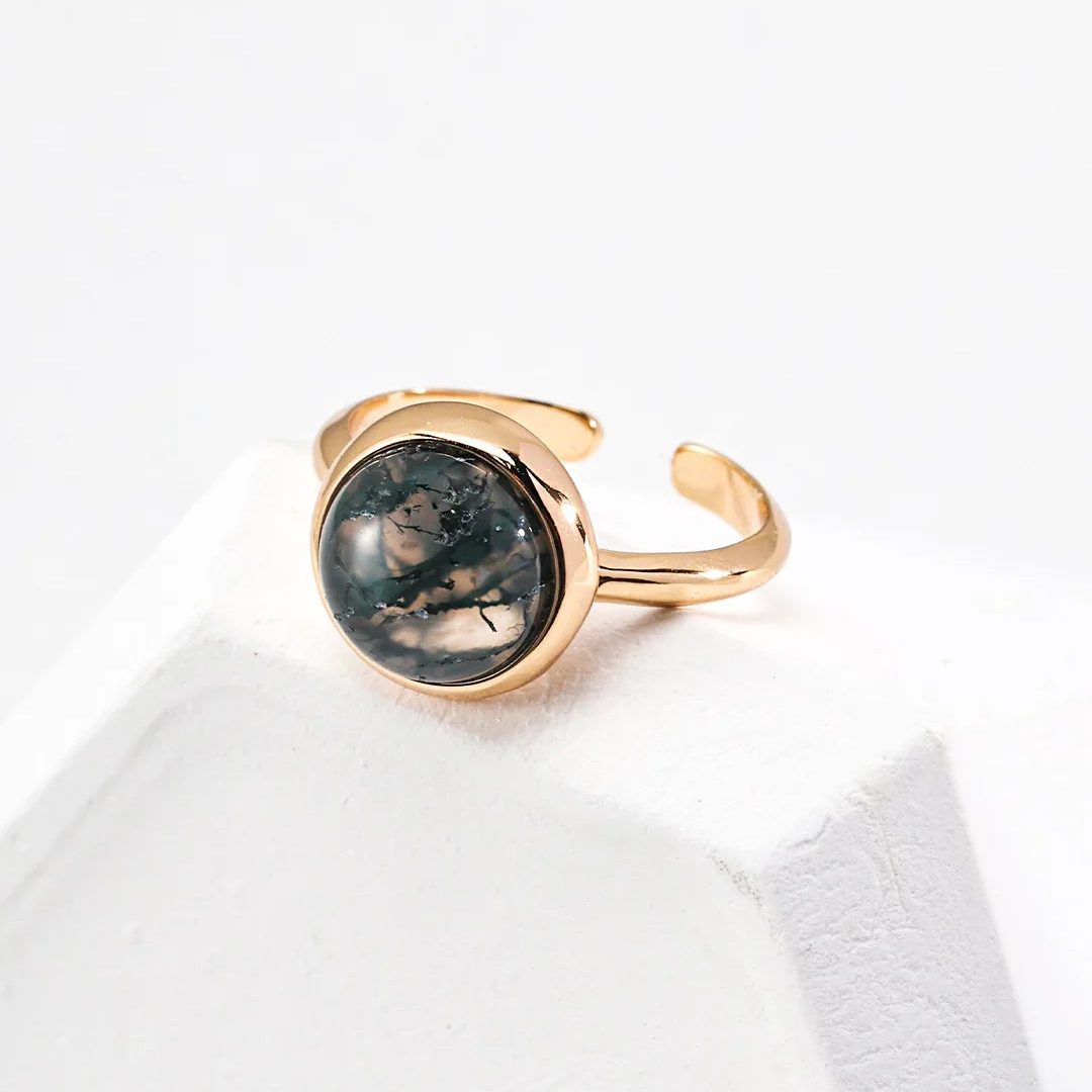 Aquatic Agate Ring