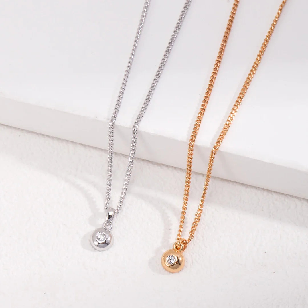 Sterling Silver Zircon Necklace