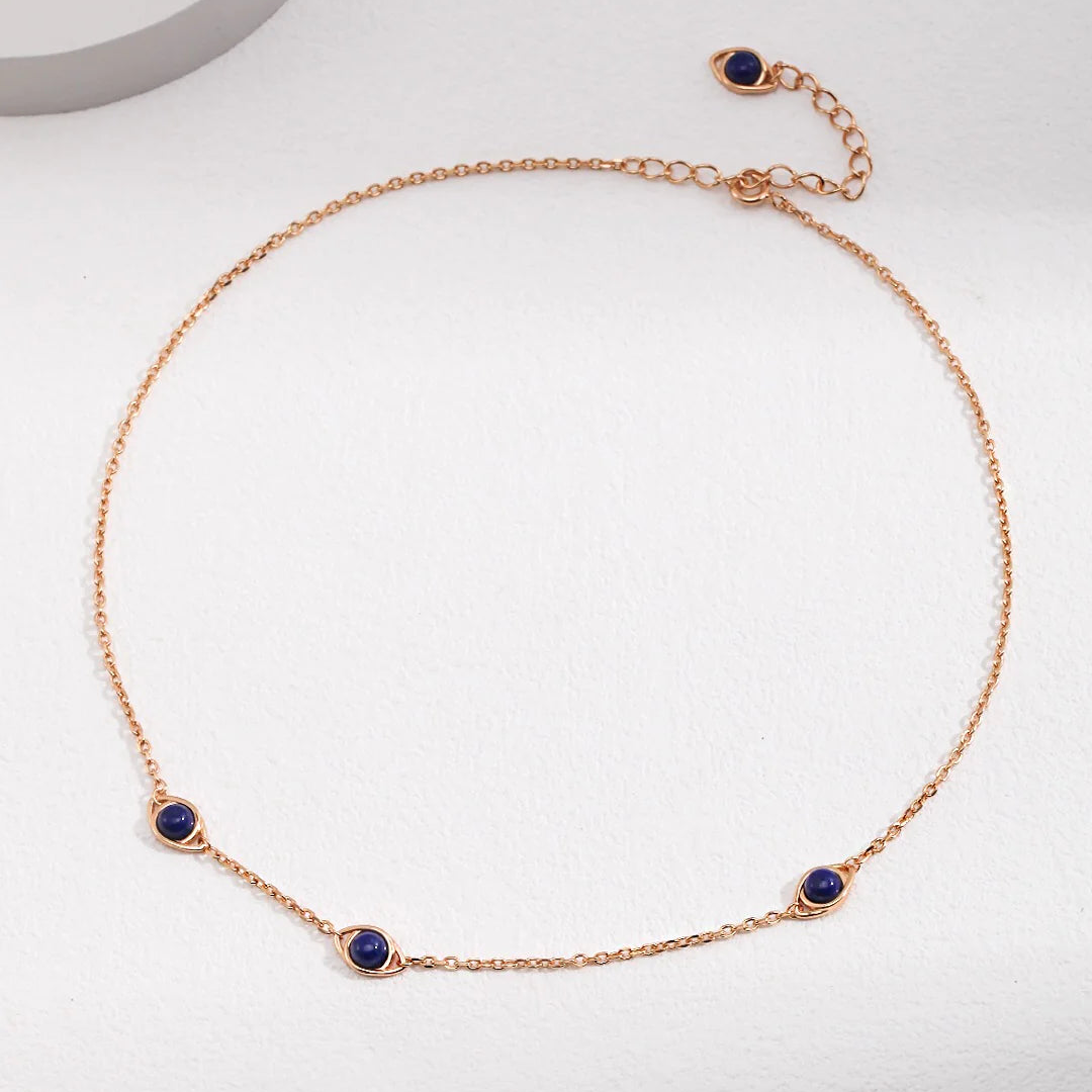 Natural Tiger Eye / Lapis Lazuli Stone Necklace