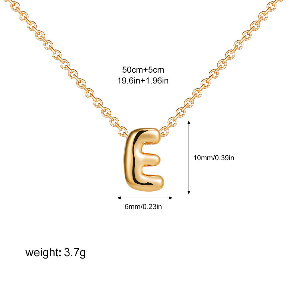 Mini Initial Bubble Letter Necklace