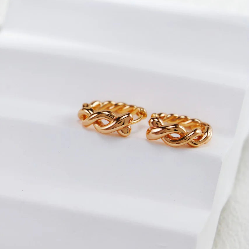Minimalist Twisted Hoop Earrings