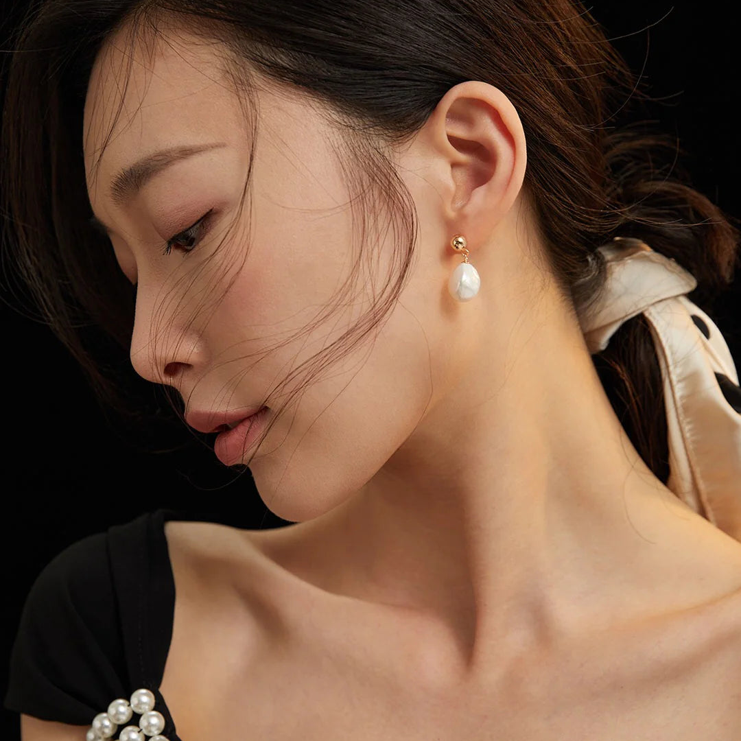 Irregular Baroque Pearls Earrings