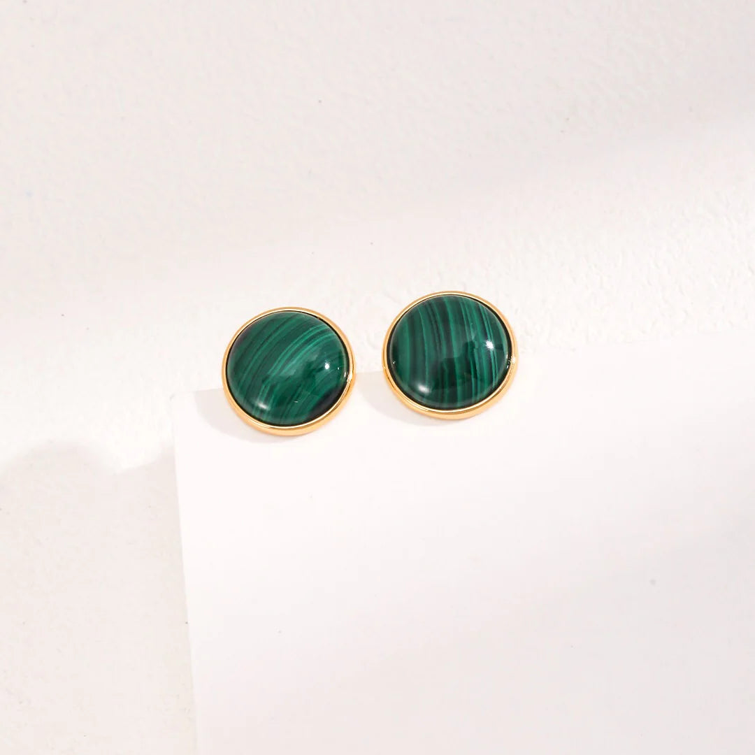 Malachite Stud Earrings