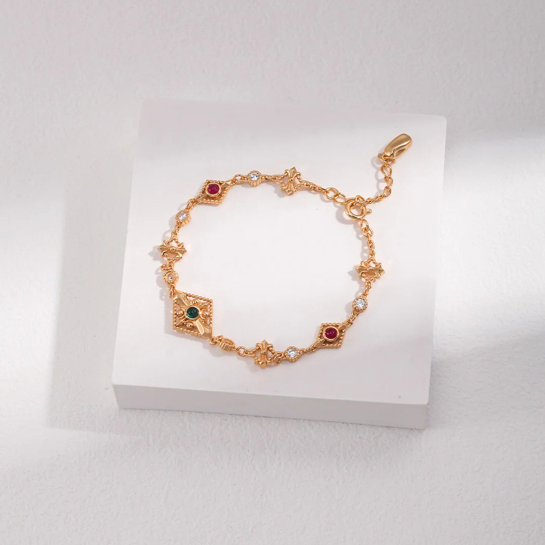 Vintage-Style Zircon Bracelet