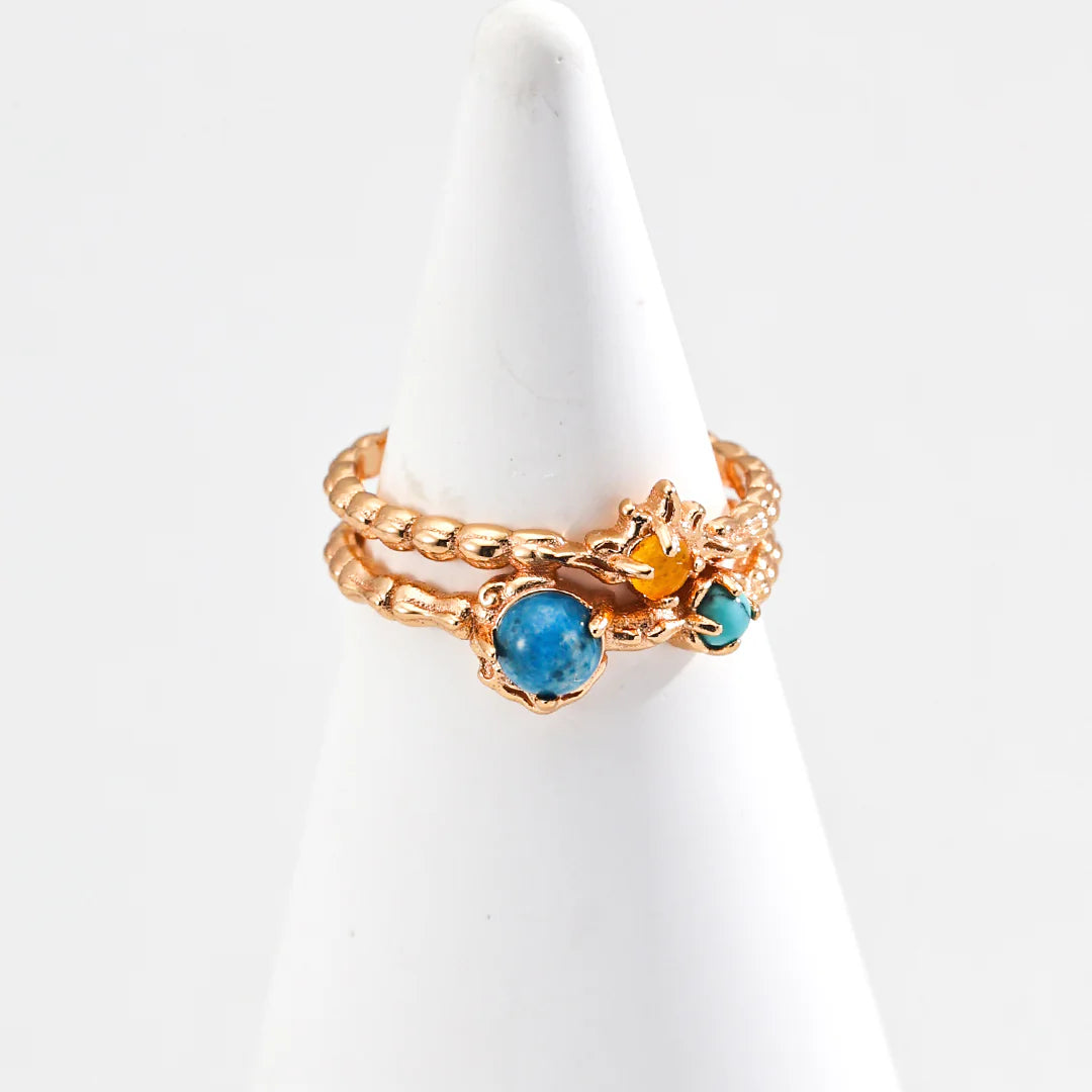Synthetic Turquoise Open Ring