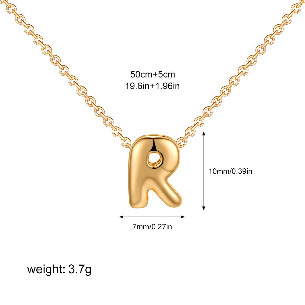 Mini Initial Bubble Letter Necklace