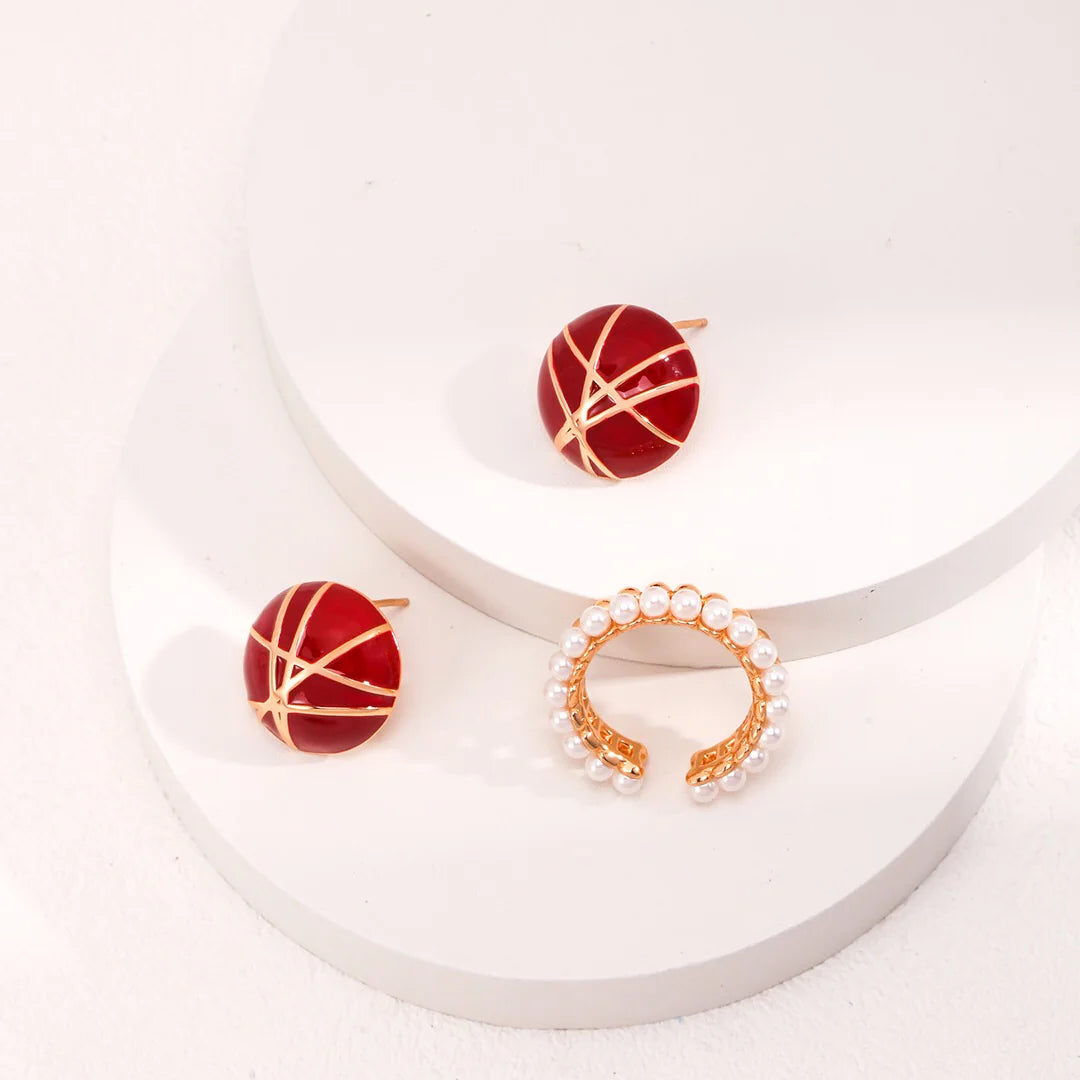 Dainty Pearl Beaded Stacking Band Ring