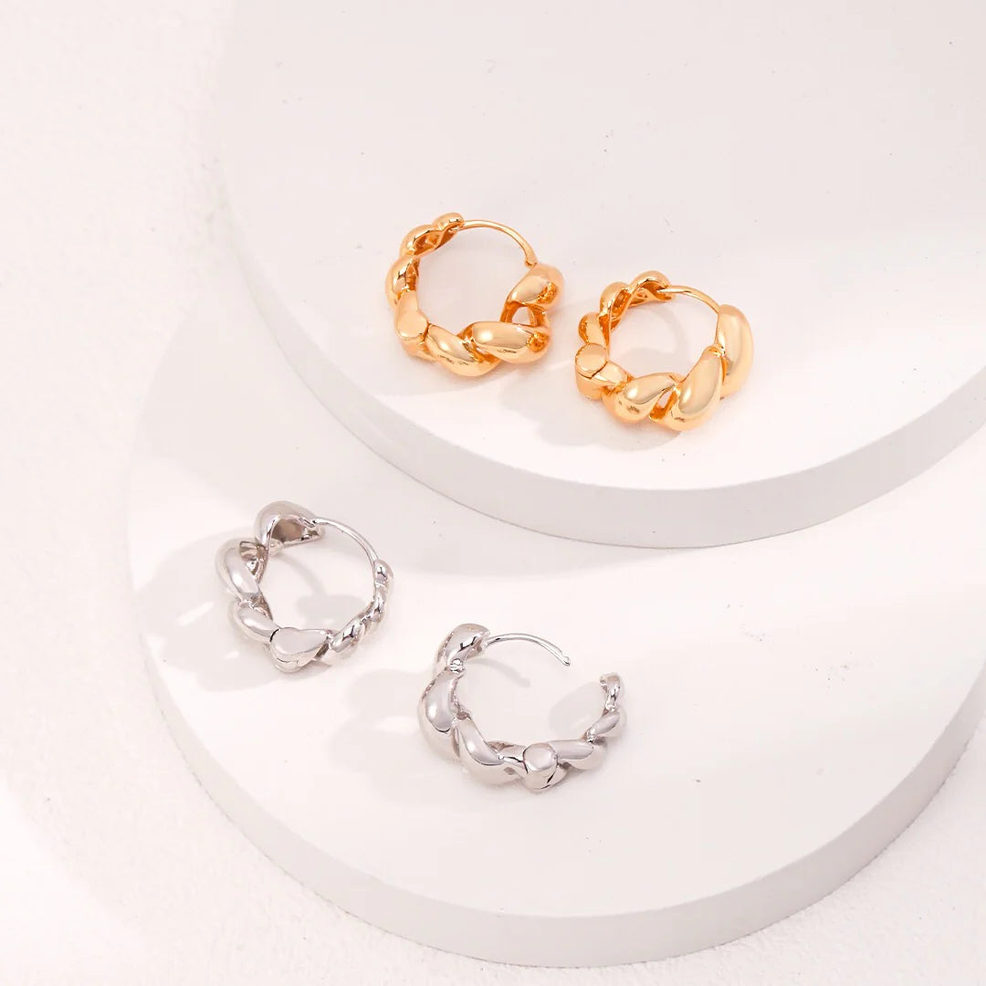 Twisted Twist Hoops Earrings